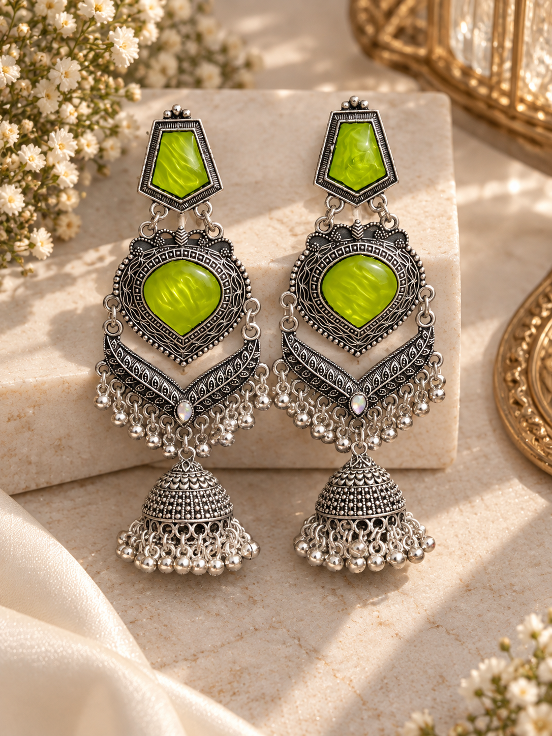 Panna Noor Jhumka💚