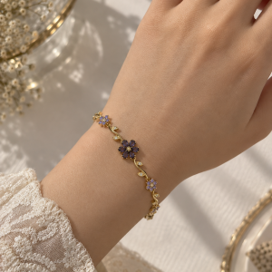 Amethyst Bloom Bracelet ✨
