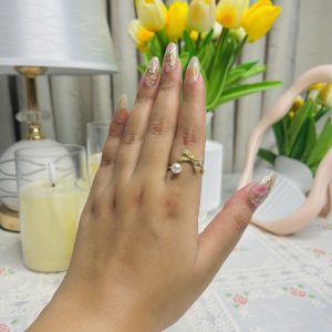 Pearl Bow Elegance Ring 🎀🤍